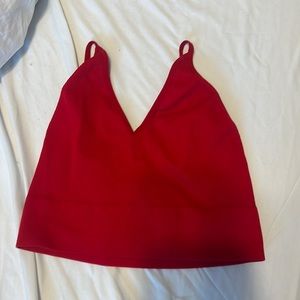 Small red crop tank top